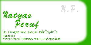 matyas peruf business card